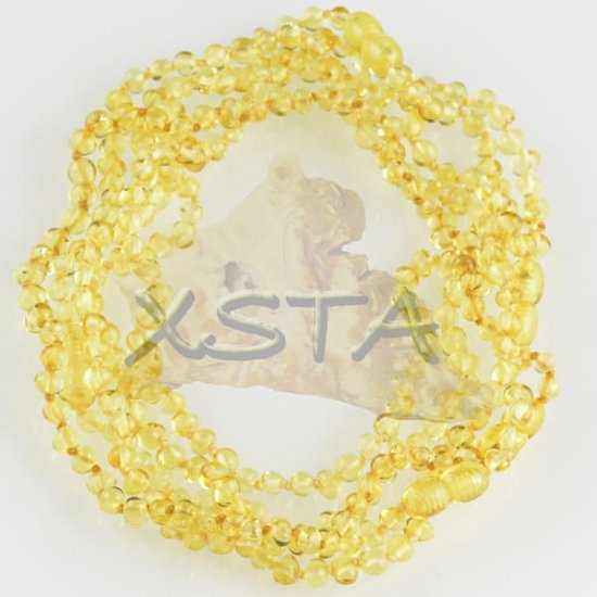 Teething necklace polished yellow